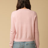 Round Neck Cardigan_Pink Blush