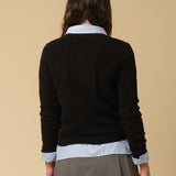 Round Neck Cardigan_Black