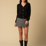 Classic V Neck Cardigan_Black