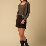 Sleeveless Top and Cardigan Set_Mocha