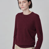 Classic Crew Neck Sweater_Burgundy