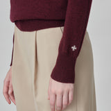 Classic Crew Neck Sweater_Burgundy