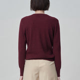 Classic Crew Neck Sweater_Burgundy