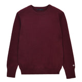 Classic Crew Neck Sweater_Burgundy