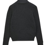 Simple High Neck Sweater_Graphite