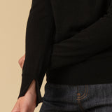 Simple High Neck Sweater_Black