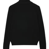 Simple High Neck Sweater_Black