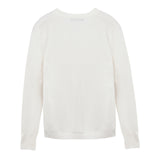 Deep V Neck Sweater_Vintage White