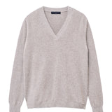 Deep V Neck Sweater_Oatmeal