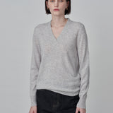 Deep V Neck Sweater_Grey