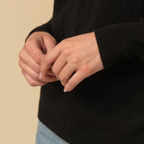 Deep V Neck Sweater_Black