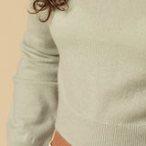 Crop Long Sleeve Sweater_Pistachio