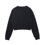 Crop Long Sleeve Sweater_Black