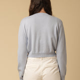 Crop Long Sleeve Sweater_Baby Blue