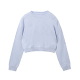 Crop Long Sleeve Sweater_Baby Blue