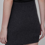 Cashmere Mini Skirt_Graphite