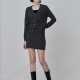 Cashmere Mini Skirt_Graphite