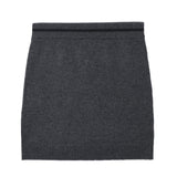 Cashmere Mini Skirt_Graphite