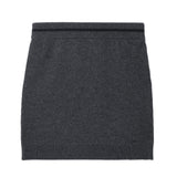 Cashmere Mini Skirt_Graphite