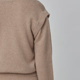 Detachable Sleeve Top_Camel