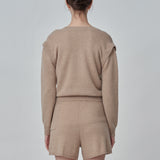 Detachable Sleeve Top_Camel