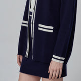 Cashmere Mini Skirt_Navy