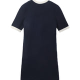 Color Block Shortsleeve Dress_Dark Navy