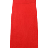 Straight Midi Skirt_Red