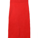 Straight Midi Skirt_Red