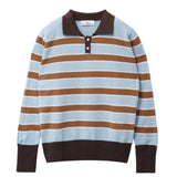 Classic Polo Striped Sweater_Baby Blue / Mocha