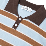 Classic Polo Striped Sweater_Baby Blue / Mocha