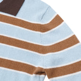 Classic Polo Striped Sweater_Baby Blue / Mocha