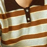 Classic Polo Striped Sweater_Baby Blue / Mocha