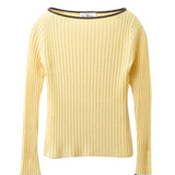 Boat Neck Ribbed Sweater_Butter